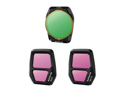 Sunnylife A3S-FI925CPL nastaviteľný filter objektívu, CPL+ND8+ND16 pre AIR 3S 3ks