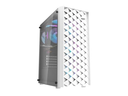 Počítačová skriňa Darkflash DK351 (biela) + 4 RGB ventilátory