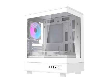 Počítačová skriňa Darkflash DB330M (biela) + 3 ventilátory ARGB