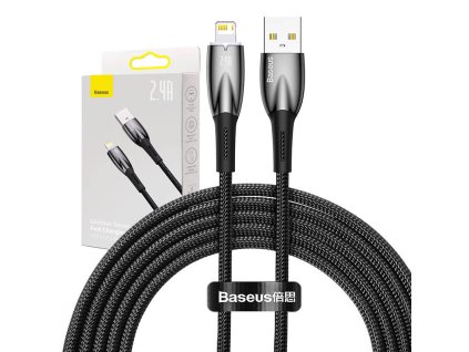 Kábel USB na Lightning Baseus Glimmer, 2,4 A, 2 m (čierny)