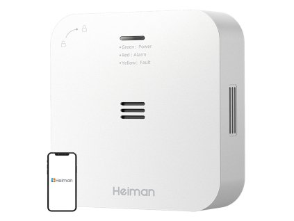 Bezdrôtový alarm CO Heiman HM-720ES-W prepojený