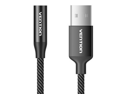 Jednoportová externá zvuková karta USB Vention Gome 0,25 m (čierna)