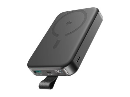 Magnetická bezdrôtová powerbanka Joyroom JR-PBM11 22,5 W so stojanom (čierna)