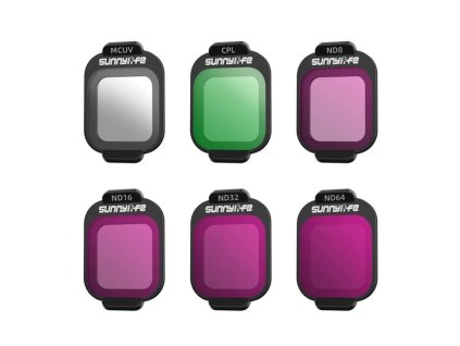 Filtry MCUV, CPL, ND8, ND16, ND32, ND64 Sunnylife do DJI Flip