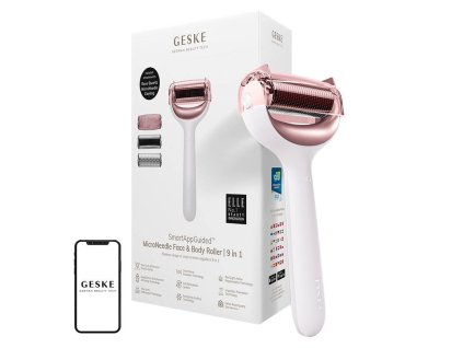 Mikroihlový valček na tvár a telo 9v1 Geske s aplikáciou (hviezdne svetlo)