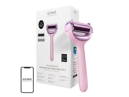 Mikroihlový valček na tvár a telo 8v1 Geske s aplikáciou (hviezdne svetlo)