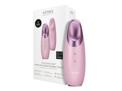 Teplý a chladivý očný energizér 6v1 Geske s aplikáciou (ružový)