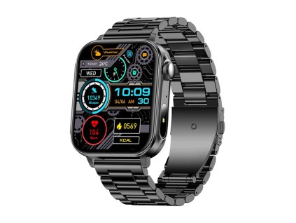 Inteligentné hodinky Colmi P80 (oceľovo čierne)