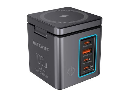 Blitzwolf BW-i113 GaN, USB-A, 3xUSB-C, 105W sieťová nabíjačka