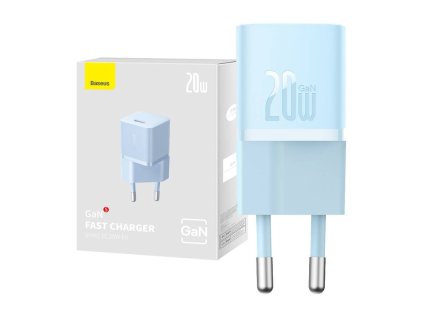 Mini nástenná nabíjačka Baseus GaN5 20 W (modrá)