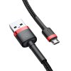 Kábel Baseus Cafule Micro USB 2,4A 1 m (červený + čierny)