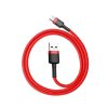 Kábel USB na USB-C Baseus Cafule 3A 0,5 m (červený)