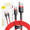 Kábel Baseus Cafule USB-C 3A 1 m (červený)