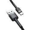 Kábel Baseus Cafule USB-C 2A 2 m (sivý+čierny)