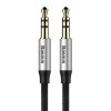 Baseus Yiven Audio kábel mini jack 3,5 mm AUX, 1 m (čierny + strieborný)