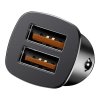 Baseus Square 2xUSB QC3.0 5A 30W nabíjačka do auta (čierna)