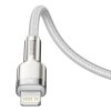 Kábel USB-C pre Lightning Baseus Cafule, PD, 20 W, 1 m (biely)