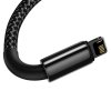 Kábel USB na Lightning Baseus Tungsten Gold, 2,4 A, 1 m (čierny)