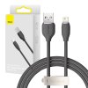 USB kábel Baseus Jelly Lightning, 2,4 A, 1,2 m (čierny)