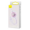 Baseus Bright Mirror 2, kábel 3 v 1 USB 3 v 1 pre micro USB / USB-C / Lightning 3,5 A 1,1 m (fialový)