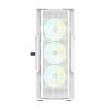 Počítačová skriňa Darkflash DK431 + 4 ventilátory (biela)