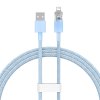 Rýchlonabíjací kábel Baseus Explorer USB na Lightning 2,4 A 1M (modrý)