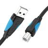 Kábel USB-A 2.0 do tlačiarne USB-B Vention VAS-A16-B200, 2 m (čierny)