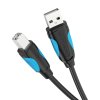 Kábel USB-A 2.0 do tlačiarne USB-B Vention VAS-A16-B200, 2 m (čierny)