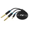 TRS 3,5 mm na 2x 6,35 mm audio kábel Vention BACBJ 5 m čierny