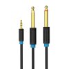 TRS 3,5 mm na 2x 6,35 mm audio kábel Vention BACBJ 5 m čierny