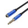 TRRS 3,5 mm samec na 3,5 mm samicu audio kábel Vention BHCLJ 5 m modrý