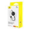 Fast Charging Cable 3in1 Baseus Free2Draw USB-C to USB-C/Lightning/Micro 100W, 1,1m (black)
