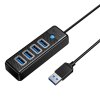 Adaptér USB Hub na 4x USB 3.0 Orico, 5 Gb/s, 0,15 m (čierny)