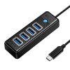 Adaptér HUB Orico PW4U USB-C na 4x USB 3.0 (čierny)