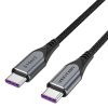 Kábel USB-C na USB-C 100W Vention TAHHD 5A 0,5 m USB 3.1 Gen2 4K (sivý)