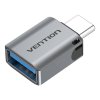 Adaptér Vention CDQH0 USB-C Male na USB 3.0 (sivý)