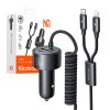 Nabíjačka do auta Mcdodo CC-0370, USB-C, Lightning, 120 W, navíjacie káble
