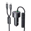 Nabíjačka do auta Mcdodo CC-0370, USB-C, Lightning, 120 W, navíjacie káble