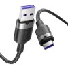 Kábel USB 2.0 A na USB-C 6A Vention CTOBH 2M (čierny)