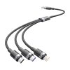 Kábel USB 2.0 A na 3v1 6A Vention CTRBG 1,5 m (čierny)