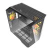 Počítačová skriňa Darkflash DY470 (čierna) + 4 ventilátory + držiak GPU
