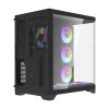Počítačová skriňa Darflash FT418 PRO + 7 ventilátorov aRGB (čierna)