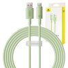 Baseus USB na USB-C Habitat Series 100W rýchlonabíjací kábel, 2 m (zelený)