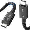 BlitzWolf BW-HDC8 240W kábel USB-C na USB-C, 1,5 m (čierny)