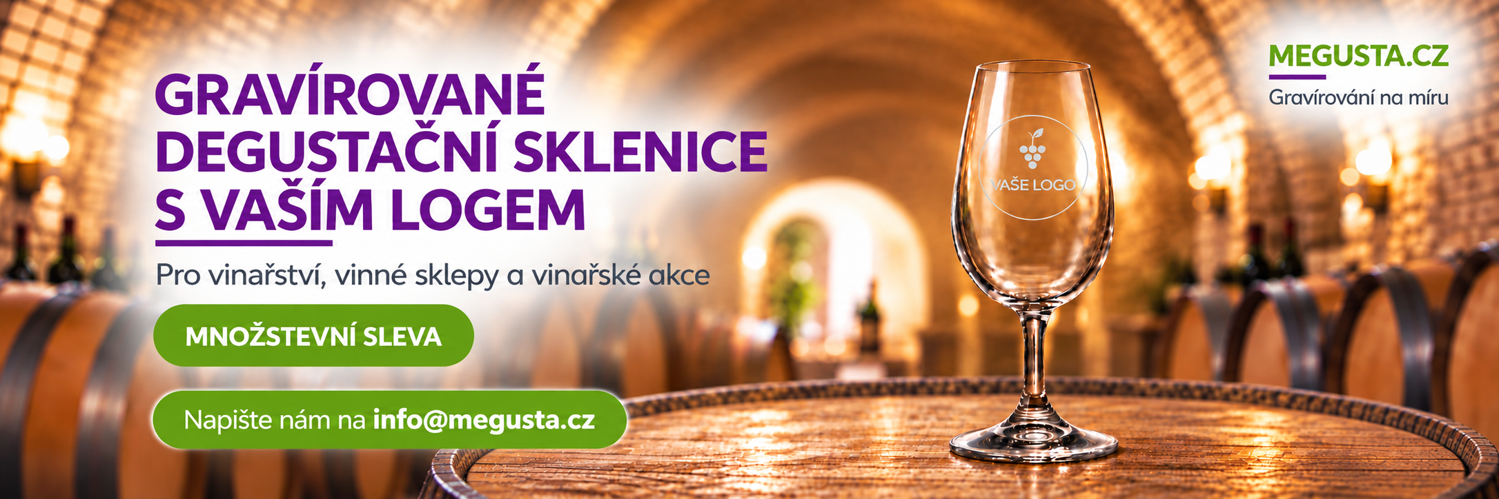Gravírované degustační sklenice s vaším logem