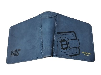 Pánská modrá peněženka Bitcoin