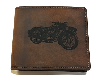 Pánská kožená peněženka s velkým mincovníkem ČZ 175 předválečná