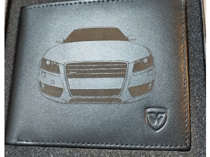Pánská černá kožená peněženka Audi A5