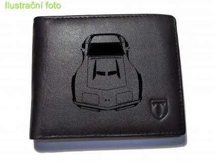 Pánská černá kožená peněženka Chevrolet Corvette předek