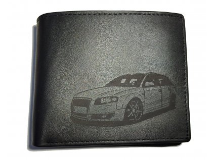 Černá kožená peněženka Audi A4 B7